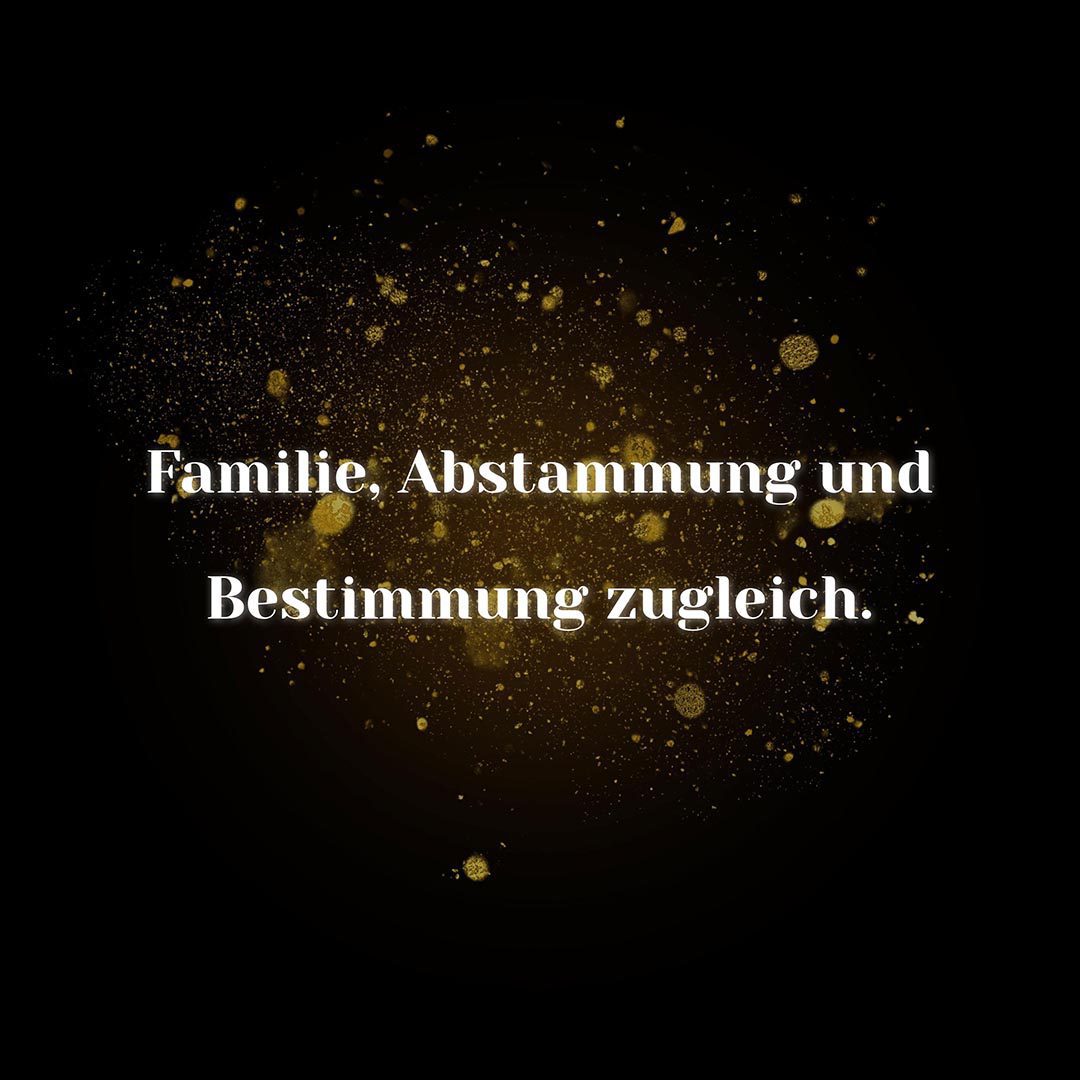 Familie Sprüche Familie Abstammung und Bestimmung zugleich