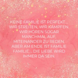 Familie Sprueche Keine Familie Ist Perfekt Wir Streiten